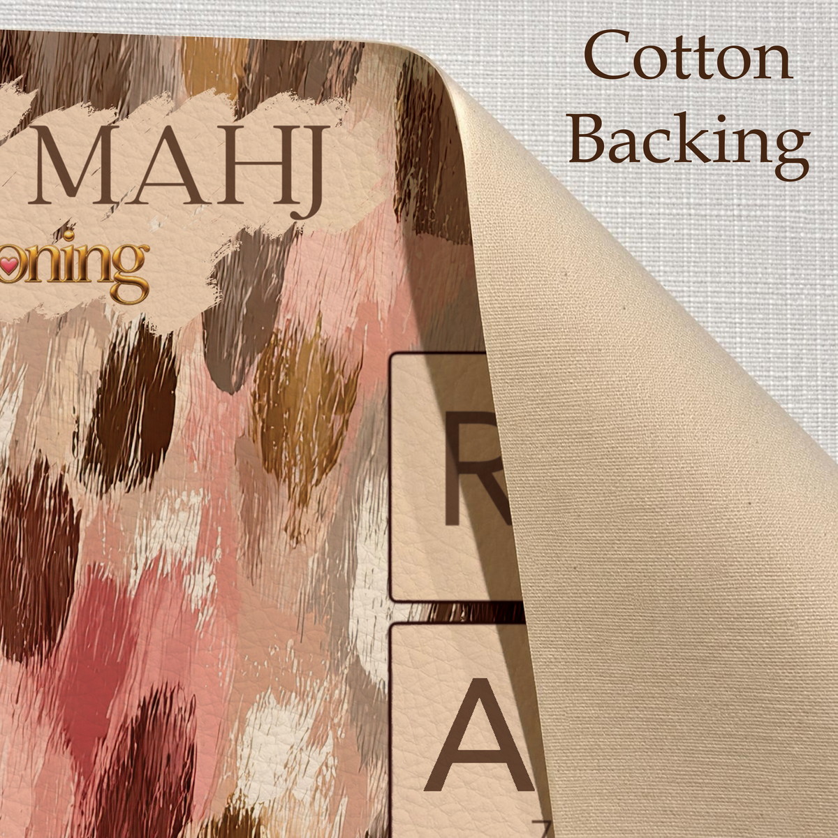 Solo Mahj Faux Leather Mat – Strokes and Flowers
