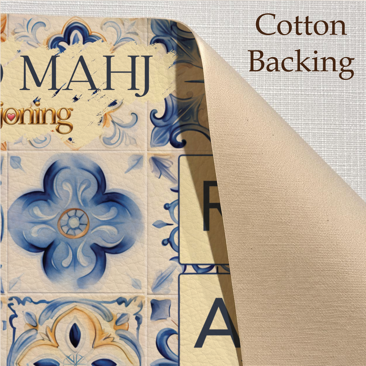 Solo Mahj Faux Leather Mat – Mediterranean