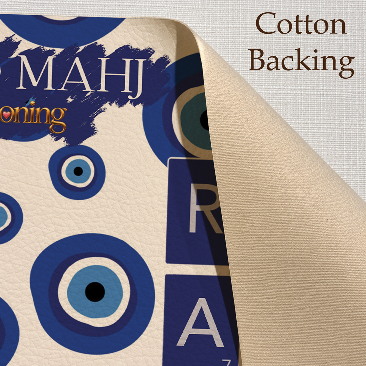 Solo Mahj Faux Leather Mat – Evil Eye
