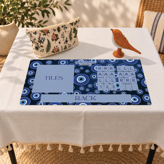 Solo Mahj Faux Leather Mat – Evil Eye