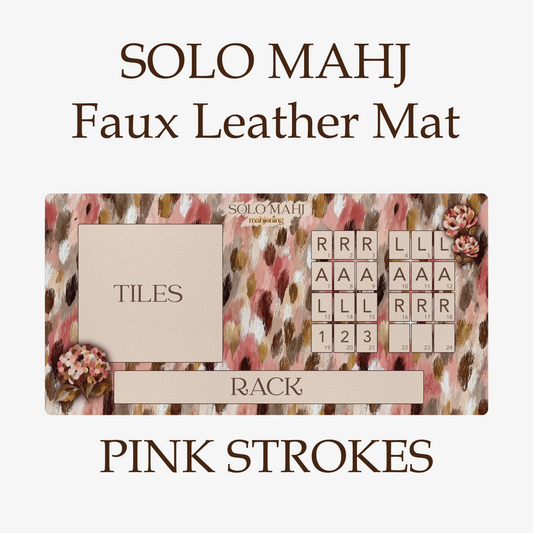 Solo Mahj Faux Leather Mat – Strokes and Flowers