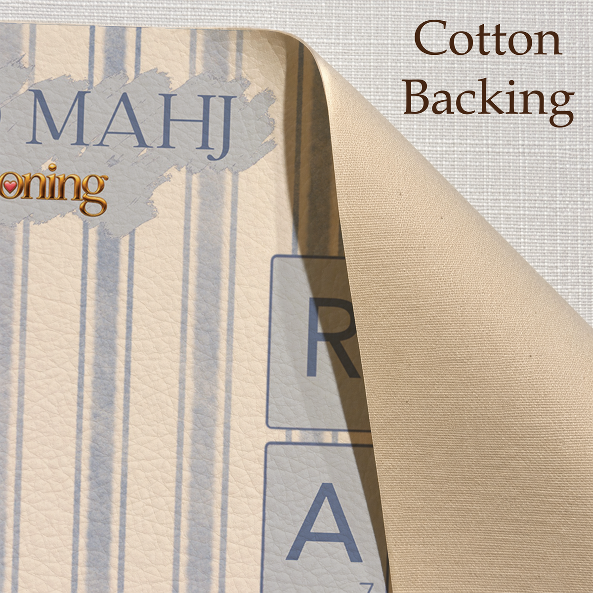 Solo Mahj Faux Leather Mat – Blue Hydrangeas